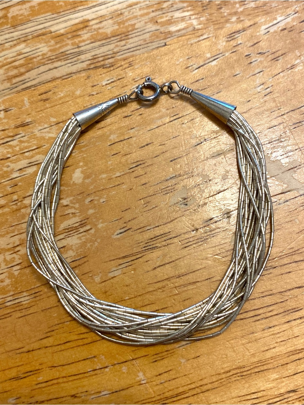 Vintage Sterling Liquid Silver Bracelet